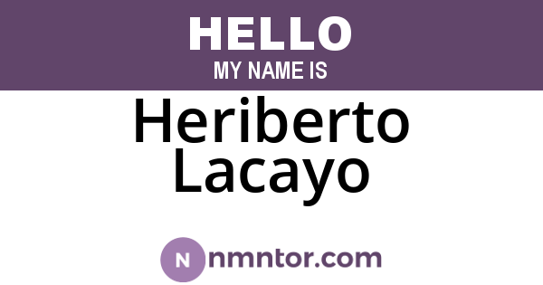 Heriberto Lacayo