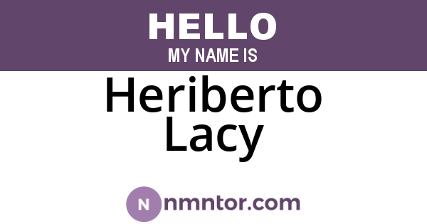Heriberto Lacy