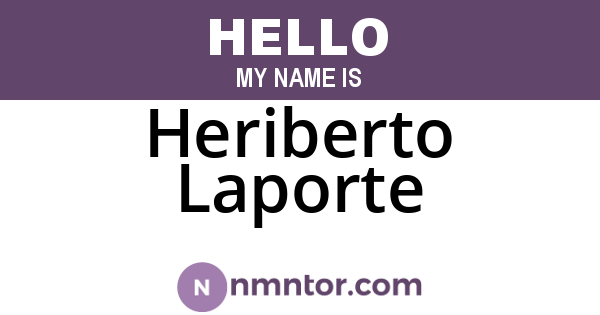 Heriberto Laporte