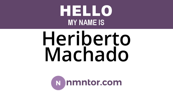 Heriberto Machado