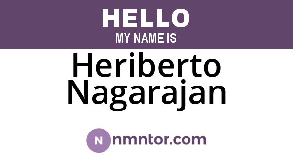 Heriberto Nagarajan