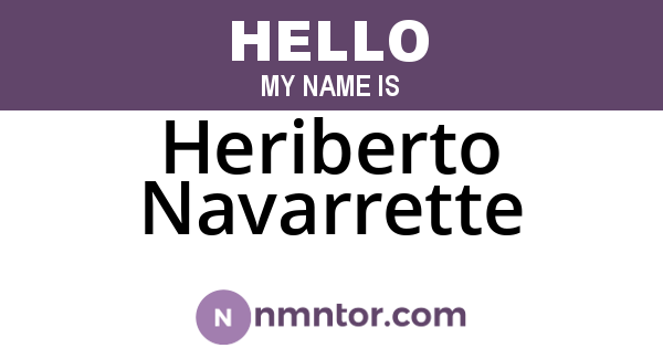 Heriberto Navarrette