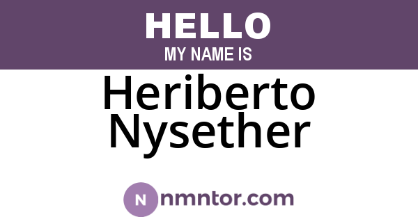 Heriberto Nysether