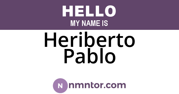Heriberto Pablo
