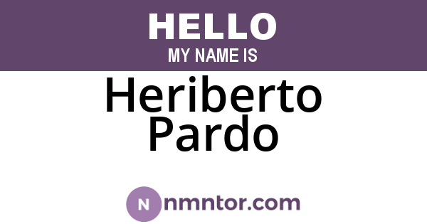 Heriberto Pardo