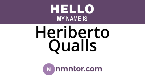 Heriberto Qualls