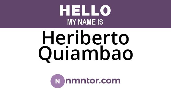 Heriberto Quiambao