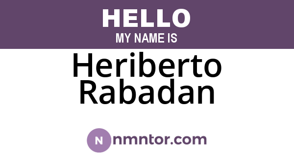 Heriberto Rabadan