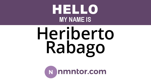 Heriberto Rabago