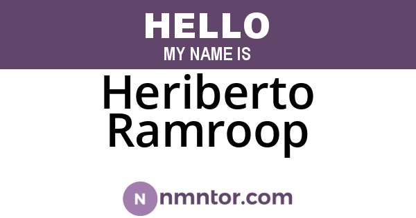 Heriberto Ramroop