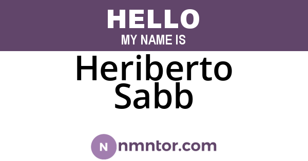 Heriberto Sabb