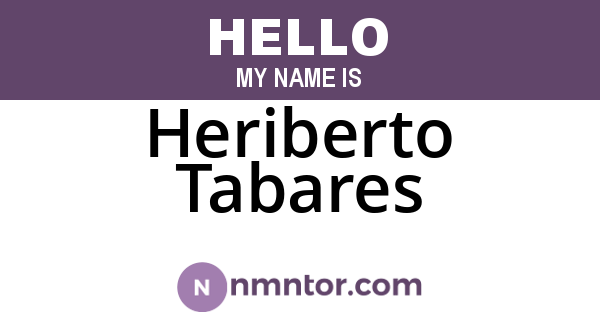 Heriberto Tabares