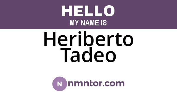 Heriberto Tadeo