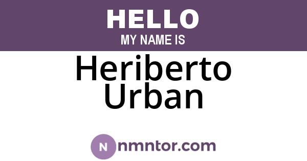 Heriberto Urban