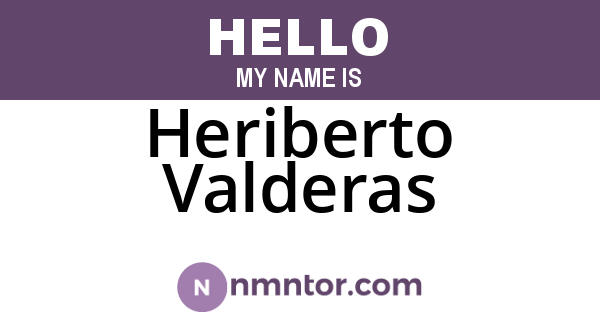 Heriberto Valderas
