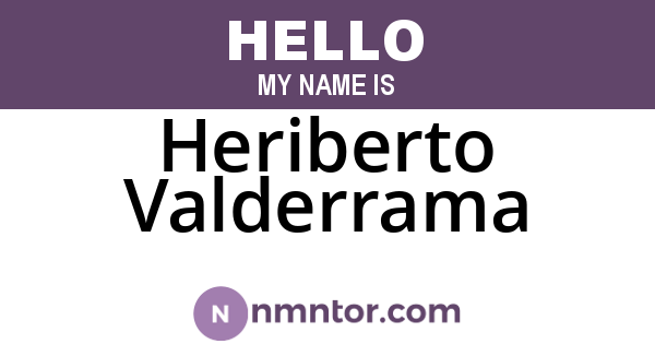 Heriberto Valderrama