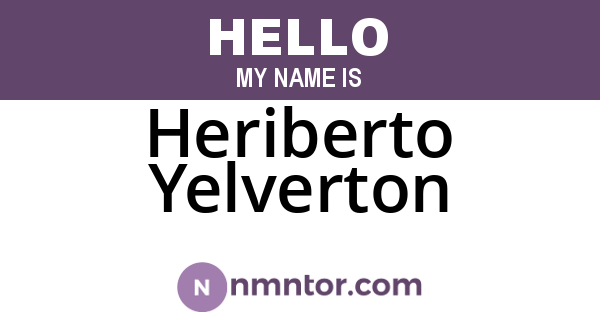 Heriberto Yelverton