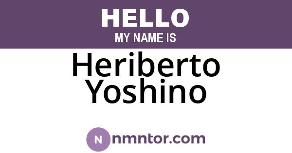 Heriberto Yoshino