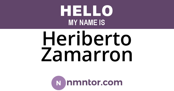 Heriberto Zamarron