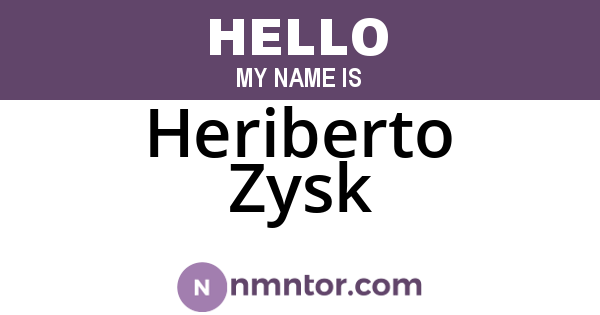 Heriberto Zysk