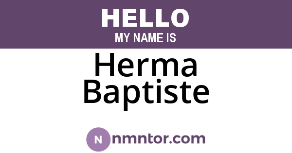 Herma Baptiste