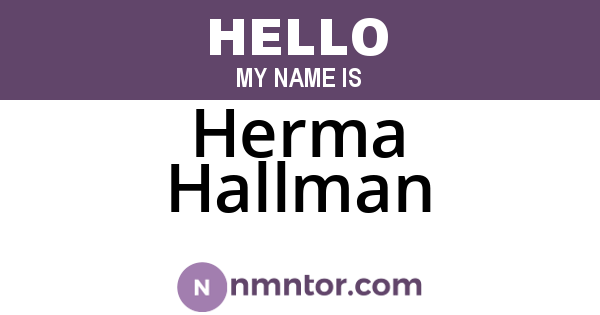 Herma Hallman