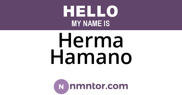 Herma Hamano