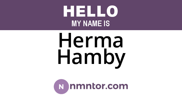 Herma Hamby