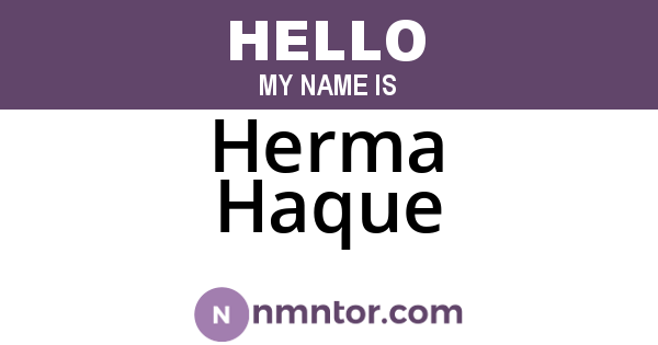 Herma Haque