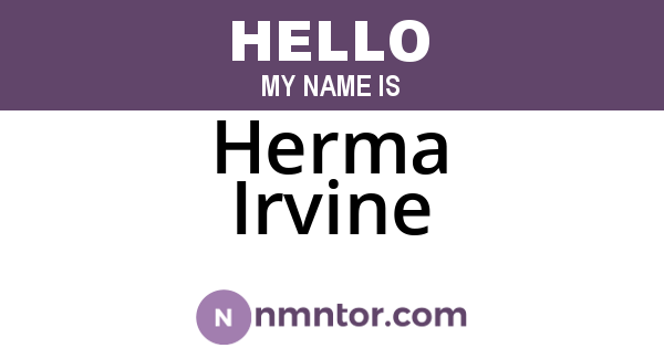 Herma Irvine