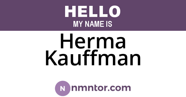 Herma Kauffman