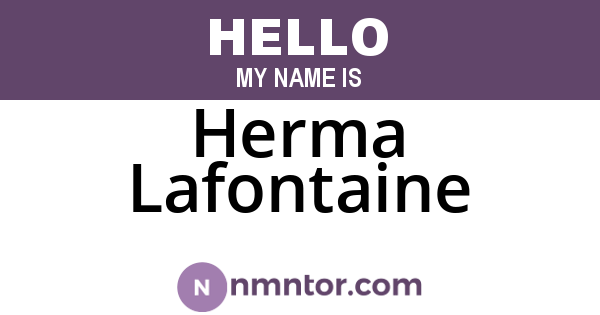 Herma Lafontaine