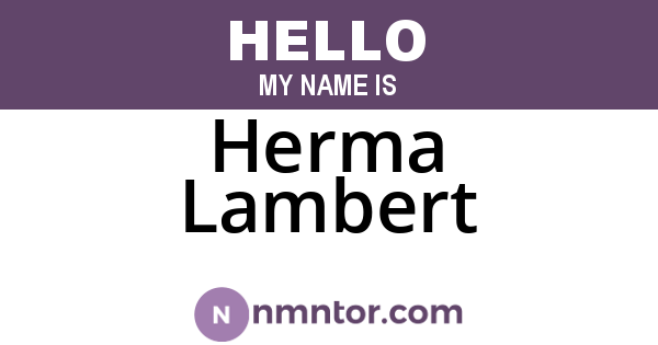 Herma Lambert
