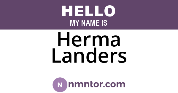 Herma Landers