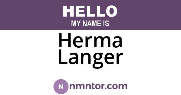 Herma Langer
