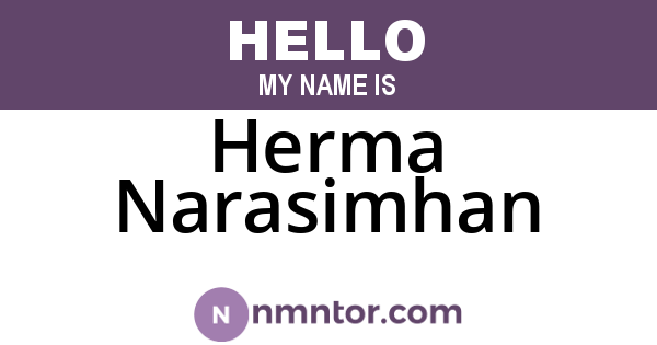 Herma Narasimhan