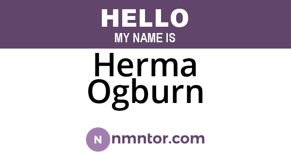Herma Ogburn