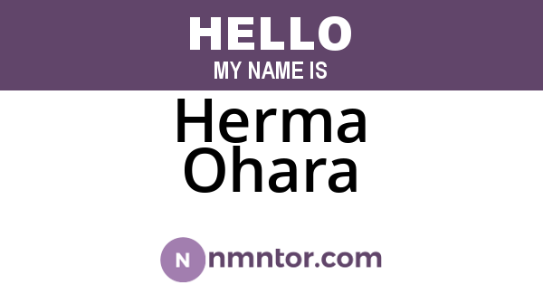 Herma Ohara