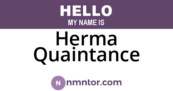 Herma Quaintance
