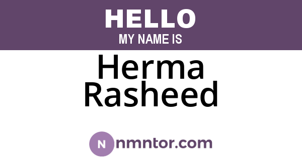 Herma Rasheed