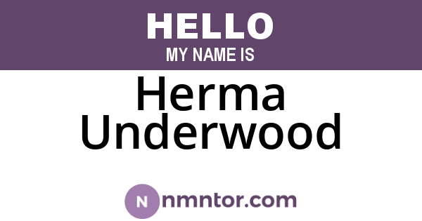 Herma Underwood