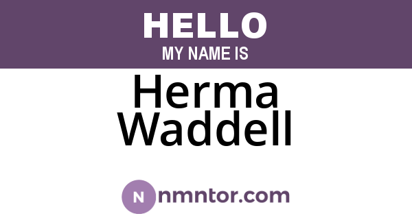 Herma Waddell