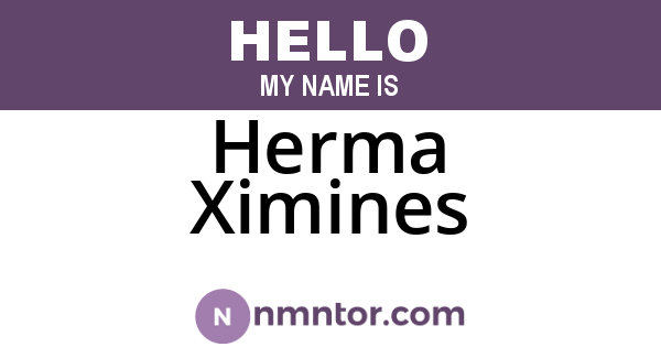 Herma Ximines