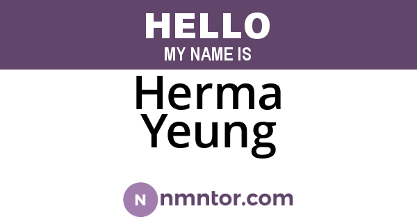 Herma Yeung