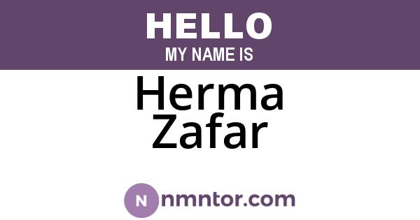 Herma Zafar