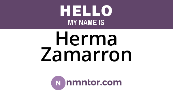 Herma Zamarron