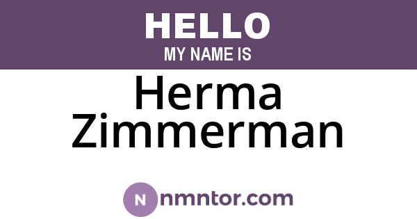 Herma Zimmerman