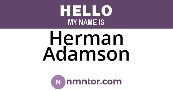 Herman Adamson