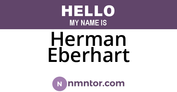 Herman Eberhart