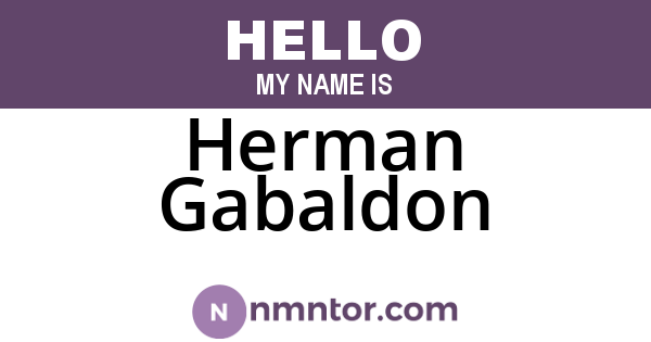 Herman Gabaldon